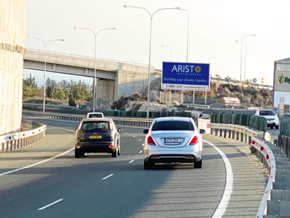 highway billboard cyprus
