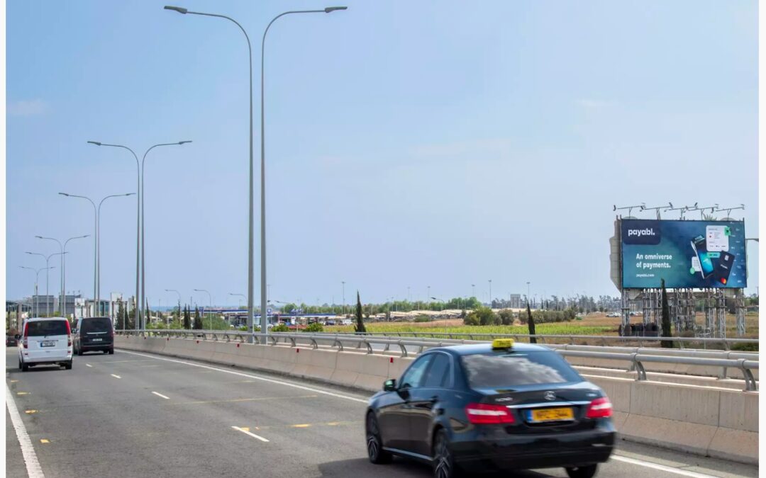 Giant Out of Home Advertising in Larnaca Airport.